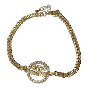 AMO MAMA bracelet, Gold Bracelet, Love Mom bracelet, Brazilian Gold filled brace